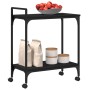 Carrito de cocina de madera de ingeniería negro 60,5x31x72,5 cm de , Carros de cocina y comedor - Ref: Foro24-842366, Precio:...