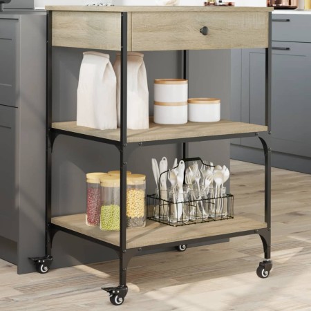 Sonoma oak engineered wood kitchen cart 60x48x89.5 cm by , Kitchen and dining carts - Ref: Foro24-842372, Price: 87,28 €, Dis...