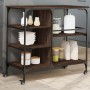 Oak brown engineered wood kitchen cart 100x45x89.5 cm by , Kitchen and dining carts - Ref: Foro24-842385, Price: 100,79 €, Di...