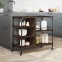 Oak brown engineered wood kitchen cart 100x45x89.5 cm by , Kitchen and dining carts - Ref: Foro24-842385, Price: 100,79 €, Di...