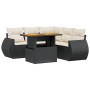 6-piece garden sofa set and black synthetic rattan cushions by , Garden sets - Ref: Foro24-3272190, Price: 449,21 €, Discount: %