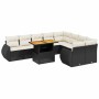 Set de sofás de jardín 10 pzas cojines ratán sintético negro de , Conjuntos de jardín - Ref: Foro24-3272351, Precio: 683,24 €...