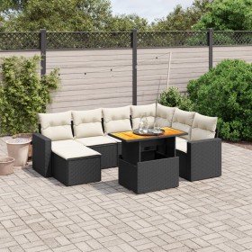 8-teiliges Gartensofa-Set und schwarze synthetische Rattankissen von , Gartensets - Ref: Foro24-3275604, Preis: 548,88 €, Rab...