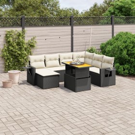 8-piece garden sofa set and black synthetic rattan cushions by , Garden sets - Ref: Foro24-3271868, Price: 550,14 €, Discount: %