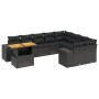 Set de sofás de jardín 10 pzas cojines ratán sintético negro de , Conjuntos de jardín - Ref: Foro24-3272798, Precio: 704,76 €...