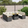 Garden sofa set 10 pieces with black synthetic rattan cushions by , Garden sets - Ref: Foro24-3273219, Price: 647,85 €, Disco...