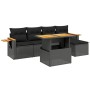 6-teiliges Gartensofa-Set und schwarze synthetische Rattankissen von , Gartensets - Ref: Foro24-3273491, Preis: 411,99 €, Rab...