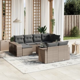 11-teiliges Gartensofa-Set und graue synthetische Rattankissen von , Gartensets - Ref: Foro24-3228910, Preis: 679,33 €, Rabat...