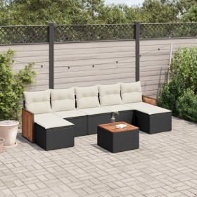 8-teiliges Gartensofa-Set und schwarze synthetische Rattankissen von , Gartensets - Ref: Foro24-3227918, Preis: 456,36 €, Rab...