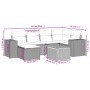 7-piece garden sofa set with gray PE rattan cushions by , Garden sets - Ref: Foro24-3257880, Price: 487,81 €, Discount: %