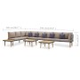 8 seater garden furniture set with solid acacia wood cushions by vidaXL, Garden sets - Ref: Foro24-46484, Price: 675,86 €, Di...