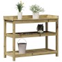 Plantation table with impregnated wood shelves 108x45x86.5 cm by , Pot stands - Ref: Foro24-832441, Price: 160,85 €, Discount: %