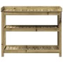 Plantation table with impregnated wood shelves 108x45x86.5 cm by , Pot stands - Ref: Foro24-832441, Price: 160,85 €, Discount: %