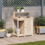 Planting table with pine wood shelves 82.5x50x109.5 cm by , Pot stands - Ref: Foro24-832422, Price: 108,84 €, Discount: %