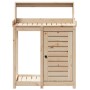 Planting table with pine wood shelves 82.5x50x109.5 cm by , Pot stands - Ref: Foro24-832422, Price: 108,84 €, Discount: %