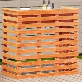 Garten-Bar-Hochtisch aus wachsbraunem Kiefernholz, 113,5 x 50 x 103 cm von , Gartentische - Ref: Foro24-844640, Preis: 169,33...