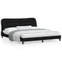 Bed frame with LED lights black fabric 180x200 cm by , Beds and slatted bases - Ref: Foro24-3213720, Price: 248,04 €, Discoun...