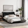 Bed frame with LED lights black fabric 140x190 cm by , Beds and slatted bases - Ref: Foro24-3213699, Price: 218,99 €, Discoun...