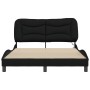 Bed frame with LED lights black fabric 140x190 cm by , Beds and slatted bases - Ref: Foro24-3213699, Price: 218,99 €, Discoun...