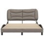 Estructura de cama con luces LED tela gris taupe 140x190 cm de , Camas y somieres - Ref: Foro24-3213701, Precio: 216,78 €, De...