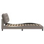 Estructura de cama con luces LED tela gris taupe 140x190 cm de , Camas y somieres - Ref: Foro24-3213701, Precio: 216,78 €, De...