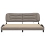 Estructura de cama con luces LED tela gris taupe 200x200 cm de , Camas y somieres - Ref: Foro24-3213729, Precio: 260,99 €, De...