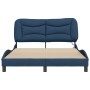 Estructura de cama con luces LED tela azul 140x190 cm de , Camas y somieres - Ref: Foro24-3213703, Precio: 255,66 €, Descuent...