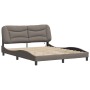 Estructura de cama con luces LED tela gris taupe 160x200 cm de , Camas y somieres - Ref: Foro24-3213715, Precio: 262,72 €, De...