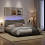 Estructura de cama con luces LED tela gris taupe 160x200 cm de , Camas y somieres - Ref: Foro24-3213715, Precio: 262,72 €, De...