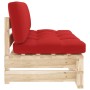 Central sofa made of pallets for impregnated pine wood garden by , Modular outdoor sofas - Ref: Foro24-3066535, Price: 106,82...