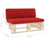 Central sofa made of pallets for impregnated pine wood garden by , Modular outdoor sofas - Ref: Foro24-3066535, Price: 106,82...