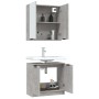 Set muebles de baño 2 piezas madera contrachapada gris hormigón de , Muebles de baño - Ref: Foro24-3115863, Precio: 115,11 €,...