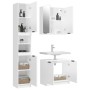 Set de muebles baño 3 pzas madera contrachapada blanco brillo de , Muebles de baño - Ref: Foro24-3115880, Precio: 224,43 €, D...