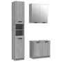 Sonoma gray plywood 3-piece bathroom furniture set by , Bathroom furniture - Ref: Foro24-3115882, Price: 211,69 €, Discount: %