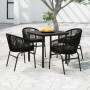 5-piece black garden dining set by , Garden sets - Ref: Foro24-3099222, Price: 492,30 €, Discount: %