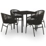 5-piece black garden dining set by , Garden sets - Ref: Foro24-3099222, Price: 492,30 €, Discount: %