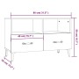 TV-Schrank aus geräuchertem Eichensperrholz, 80 x 36 x 50 cm von , TV-Möbel - Ref: Foro24-812594, Preis: 61,88 €, Rabatt: %