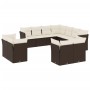 Gartensofa-Set 11-teilig mit braunen synthetischen Rattankissen von , Gartensets - Ref: Foro24-3250352, Preis: 809,70 €, Raba...