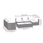 Garden furniture set 9 pieces and black synthetic rattan cushions by vidaXL, Modular outdoor sofas - Ref: Foro24-46551, Price...