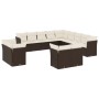 Garden sofa set with cushions 13 pieces brown PE rattan by , Garden sets - Ref: Foro24-3250392, Price: 946,76 €, Discount: %