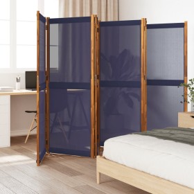 Biombo divisor de 6 paneles azul oscuro 420x180 cm de , Divisores de ambientes - Ref: Foro24-4003362, Precio: 161,99 €, Descu...