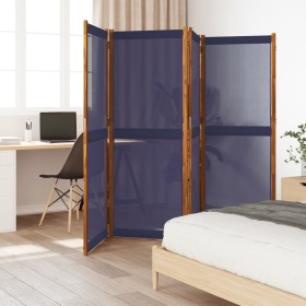 Biombo divisor de 4 paneles azul oscuro 280x180 cm de , Divisores de ambientes - Ref: Foro24-4003360, Precio: 125,99 €, Descu...