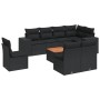 8-teiliges Gartensofa-Set und schwarze synthetische Rattankissen von , Gartensets - Ref: Foro24-3257812, Preis: 604,27 €, Rab...