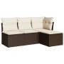 4-piece garden sofa set and brown synthetic rattan cushions by , Garden sets - Ref: Foro24-3217503, Price: 240,99 €, Discount: %