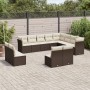 Garden sofa and cushion set 12 pieces brown synthetic rattan by , Garden sets - Ref: Foro24-3250312, Price: 746,23 €, Discoun...