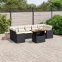 8-teiliges Gartensofa-Set und schwarze synthetische Rattankissen von , Gartensets - Ref: Foro24-3271224, Preis: 567,10 €, Rab...