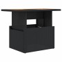 Garden table PE rattan and black acacia wood 100x55x73 cm by , Garden tables - Ref: Foro24-365976, Price: 100,04 €, Discount: %