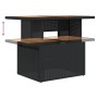 Mesa de jardín ratán PE y madera de acacia negro 100x55x73 cm de , Mesas de jardín - Ref: Foro24-365976, Precio: 100,04 €, De...