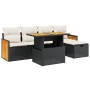 6-piece garden sofa set and black synthetic rattan cushions by , Garden sets - Ref: Foro24-3276241, Price: 428,49 €, Discount: %