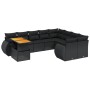 Set de sofás de jardín 10 pzas cojines ratán sintético negro de , Conjuntos de jardín - Ref: Foro24-3272357, Precio: 668,04 €...